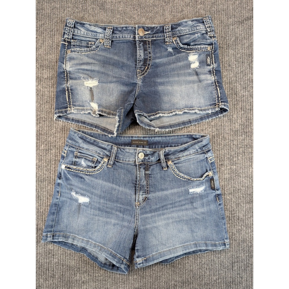 SILVER Jeans Co. Women's Jean Shorts Lot Of 2 Size 30/L3 And 30/L4 Y2K
